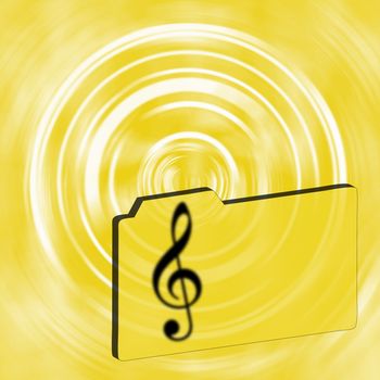 illustration of the yellow musical folder