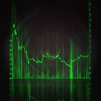 illustration of the red stock market chart