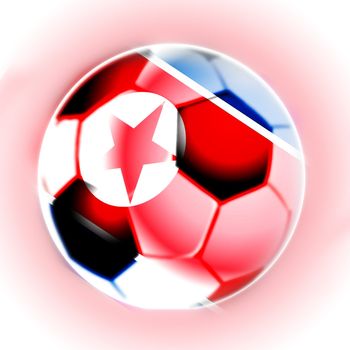illustration of the north korea football soccer ball