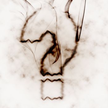 illustration of question mark in the smoke
