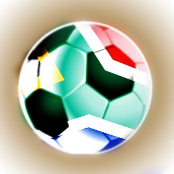 illustration of the south africa football soccer ball