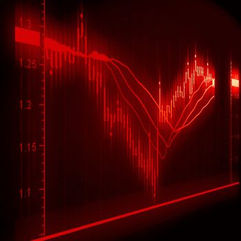 illustration of the stock market chart