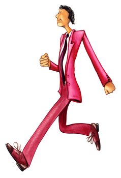 illustration of funny thin guy