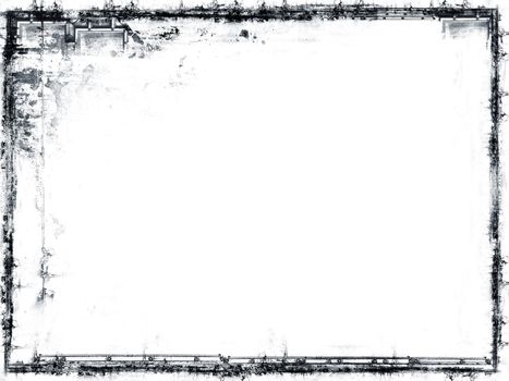 Computer designed highly detailed grunge border