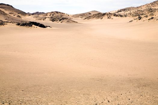 Bleak but imposing landscape of the Skeleton Coast, Namibia