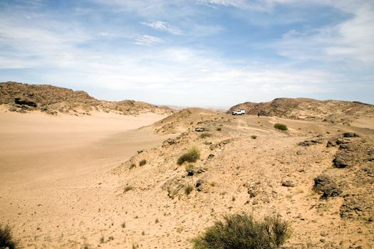 Bleak but imposing landscape of the Skeleton Coast, Namibia