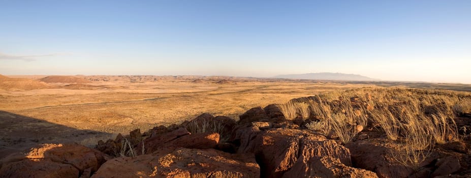 Sunset and Landscape in Namibia - Brandberg Mountains