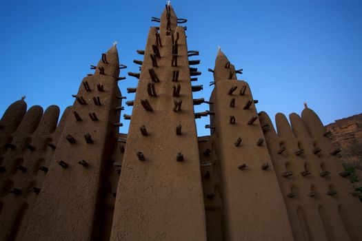 Mosque in the Dogons Land on the Cliff of Bandiagara in Mali