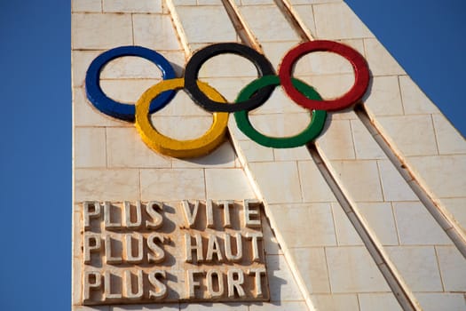 Olympic games sculpture in the city of Bamako in Mali