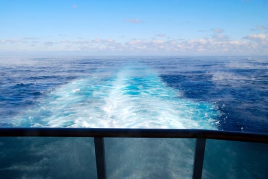 Pictures of the sea from a cruise ship