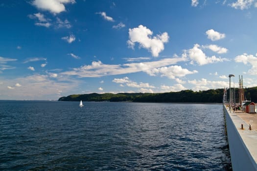 Aerial view on the Baltic sea Poland
