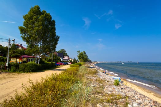 Beach at the coast of the Baltic sea Poland
