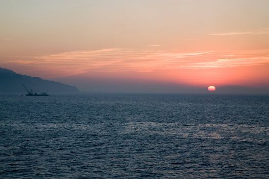 view of the Mediteranean sea from tanger - morocco