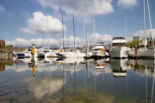 Marina at Granville Island Vancouver British Columbia Canada