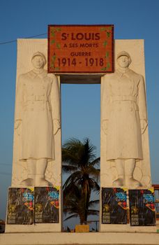 Landmark in Saint-louis to celebrate the dead people during the second world war 