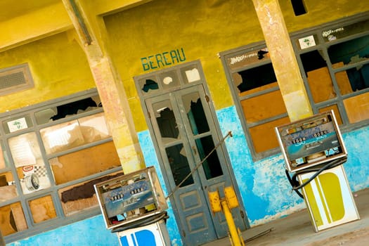 Unused petrol station in the south of morocco.