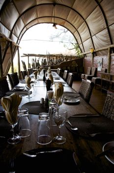 restaurant in a lodge in Botswana - Moremi Nature Reserve
