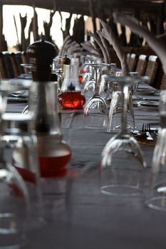 restaurant in a lodge in Botswana - Moremi Nature Reserve