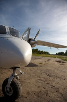 Safari plane in Moremi Game Reserve