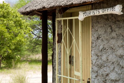 Tourism office in Central Kalahari nature reserve