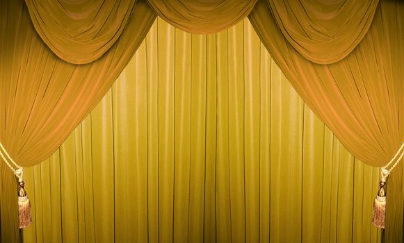 Colorful curtain of a classical theater 