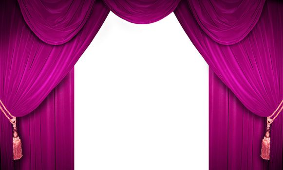 Pink curtain of a classical theater 