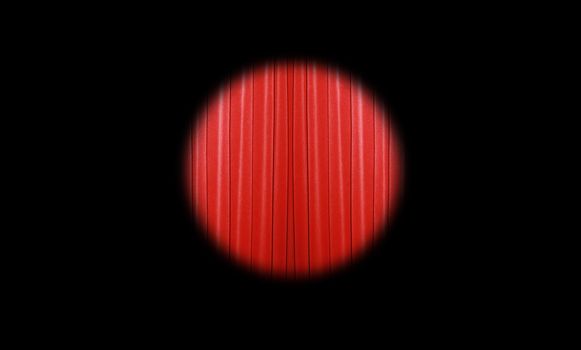 Red curtain of a classical theater 