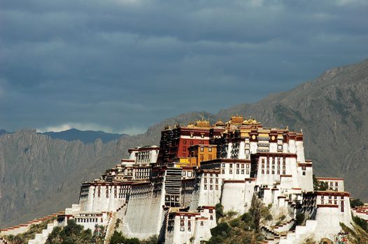 Scenery of the famous Potala Palace in Lhasa Tibet