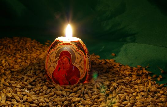 The painted eggs is a symbol of a religious holiday of Easter