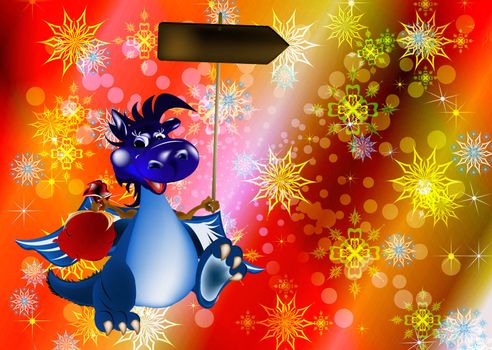 Dark blue dragon a symbol of new 2012 on east calendar