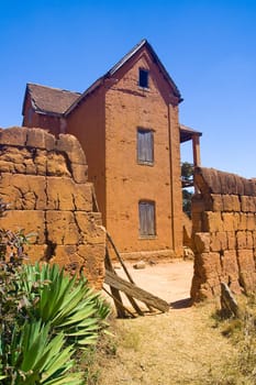 Traditional house in the highlands of Madagascar