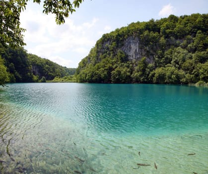 The Plitvice Lakes in the Plitvice Lakes municipality, in the mountainous region of Lika.