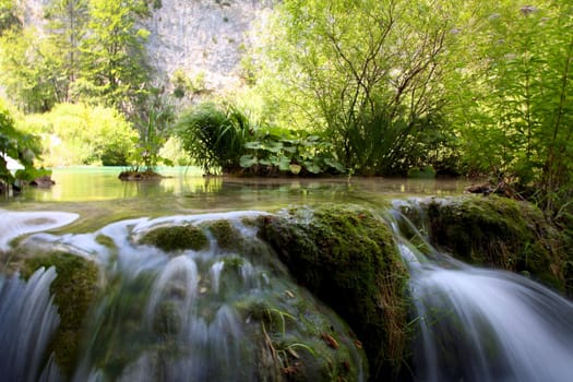 The Plitvice Lakes in the Plitvice Lakes municipality, in the mountainous region of Lika.