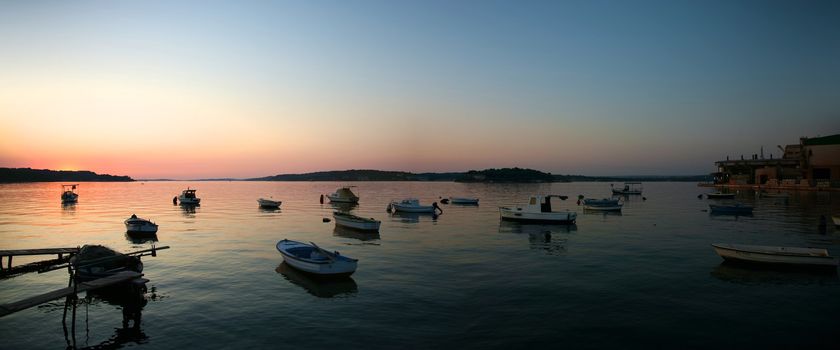 Beautiful sunset on a beach in Croatia