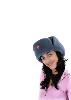 young girl with a russian hat portrait