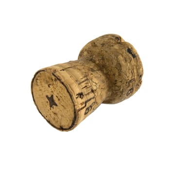 Sparkling wine cork - isolated with white background