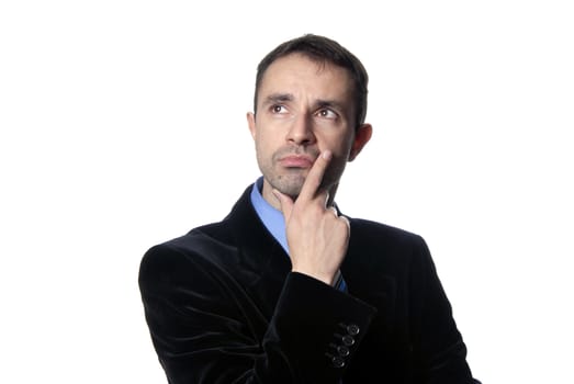 young business man portrait in white background