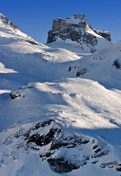 Mountain scape in Switzerland. Swiss Alps