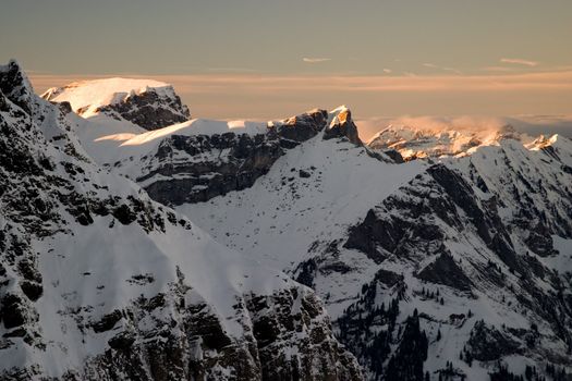 Sunset in the Swiss Alps