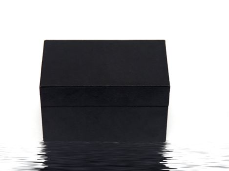 A black box isolated on a white background