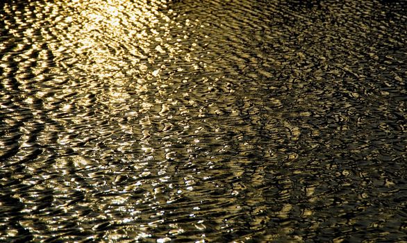 Sun rays on  water forming an abstract pattern