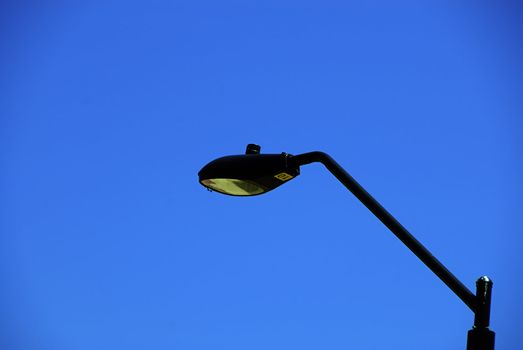 Street light isolated on the blue sky back ground