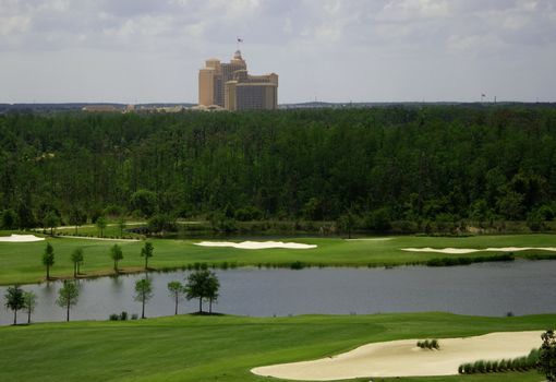 Florida Golf Course Resort Skyline was captured in Orlando in the vicinity of Orlando Florida.
