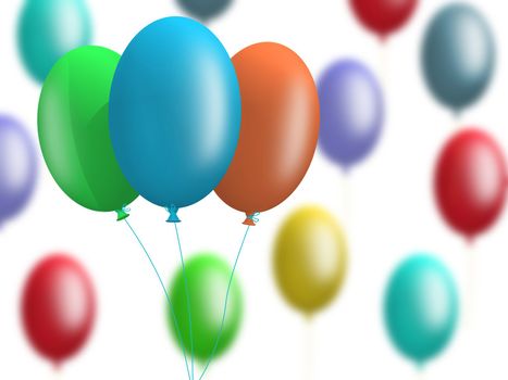 Balloons. Bright, colourful, celebratory balloons. Abstraction - a background