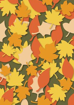 background from autumn leaves. (a computer illustration)