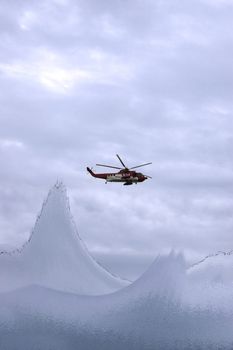 a helicopter on a life rescue mission