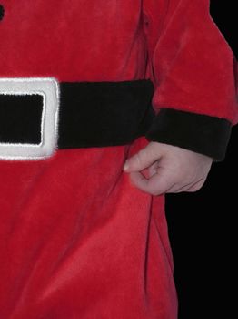 image of a child in santa outfit