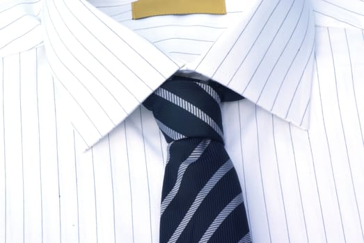 Decent shirt with tie close up.