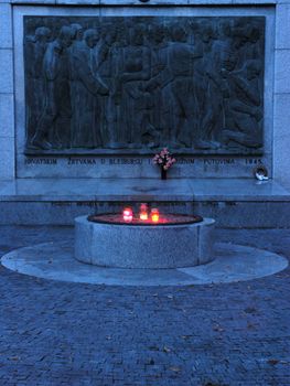 Monument in cemetary in Zagreb