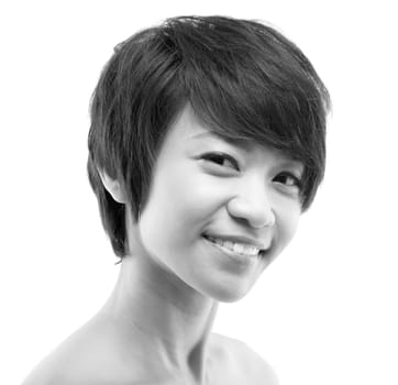 Close up Smiling Japanese Rock Girl Portrait